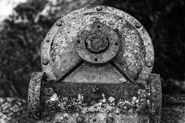 Tek renkli paslı çelik öğe, ticari kullanım için endüstriyel arka plan