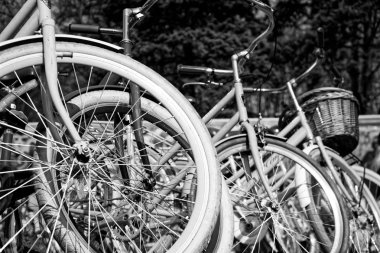 Bisiklet Tekerleği satır yakın yukarı tekerlek detay, Bisiklet konuştu.