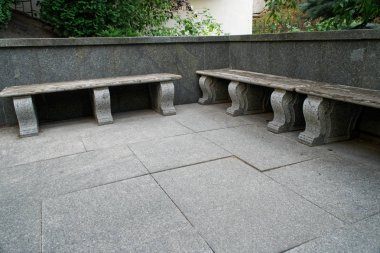 Eski huzurlu veranda, yumuşak odak, bulanık arka plan