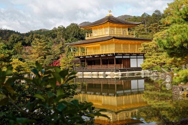 Temple Kinkakuji Pavillon Kyoto Japon Bord Étang — Photo