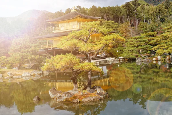 Temple Kinkakuji Pavillon Kyoto Japon Bord Étang — Photo