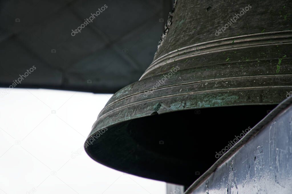 Old grunge bell with auto ringing system.