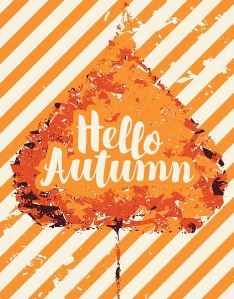Bannière Vectorielle Avec Inscription Hello Autumn Peut Être Utilisé Pour — Image vectorielle