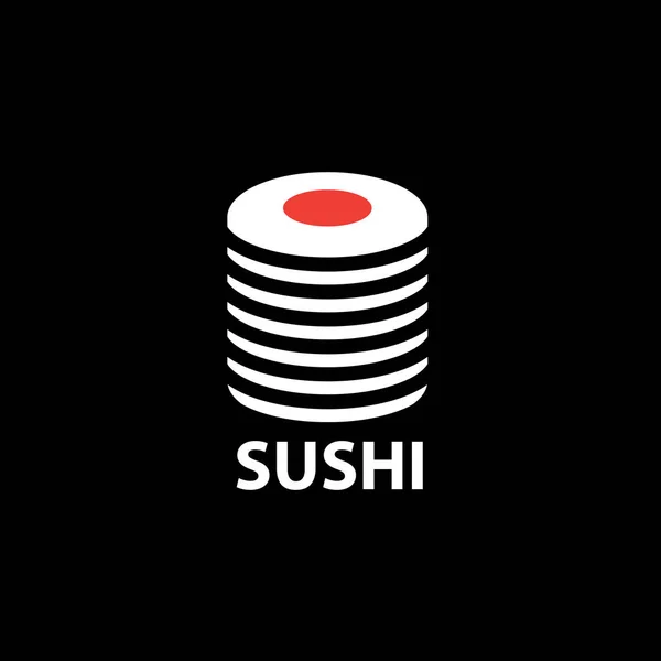 Banner Vectorial Con Una Imagen Sushi Rayado Sobre Fondo Negro — Vector de stock