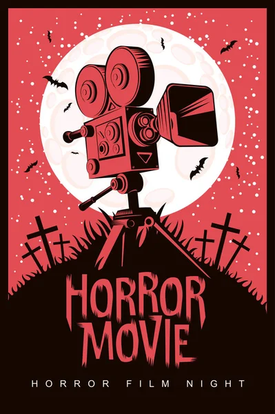 Projeto Do Cartaz De Filmes De Terror Ilustração do Vetor