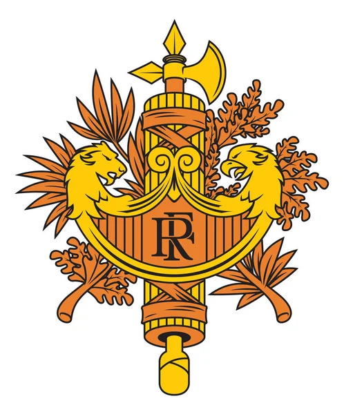 Escudo de armas de Francia vector ilustración — Archivo Imágenes Vectoriales