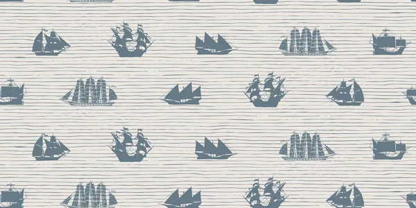 Безшовний фон на тему морських подорожей — стоковий вектор