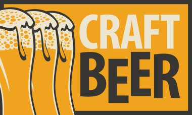 Üç bira gözlük ile zanaat bira için Banner