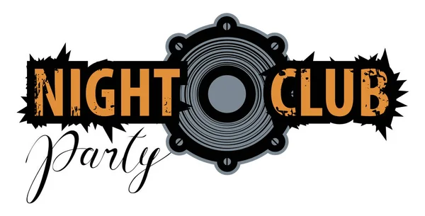 Vector logo voor een nachtclub met speaker — Stockvector