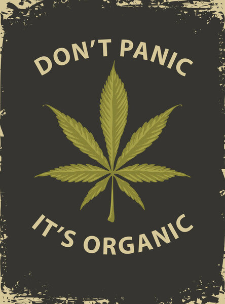 banner for legalize marijuana with cannabis leaf