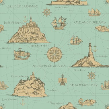 Vintage sorunsuz arka plan seyahat Tema