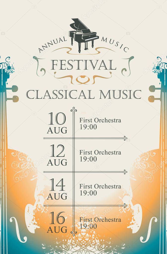 poster for the annual festival of classical music