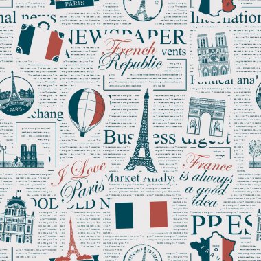 Fransa ve Paris temasında kesintisiz arka plan