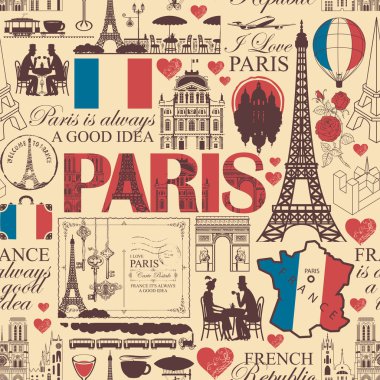 Fransa ve Paris temasında kesintisiz arka plan