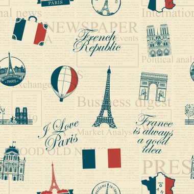 Fransa ve Paris temasında kesintisiz arka plan