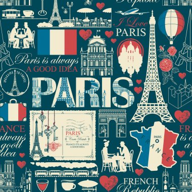 Fransa ve Paris temasında kesintisiz arka plan
