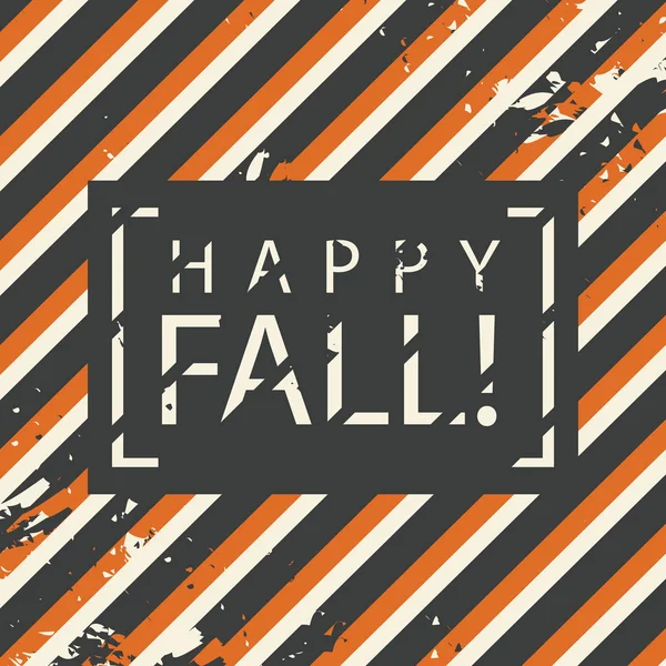 Bannière d'automne vectorielle avec des mots Happy fall — Image vectorielle