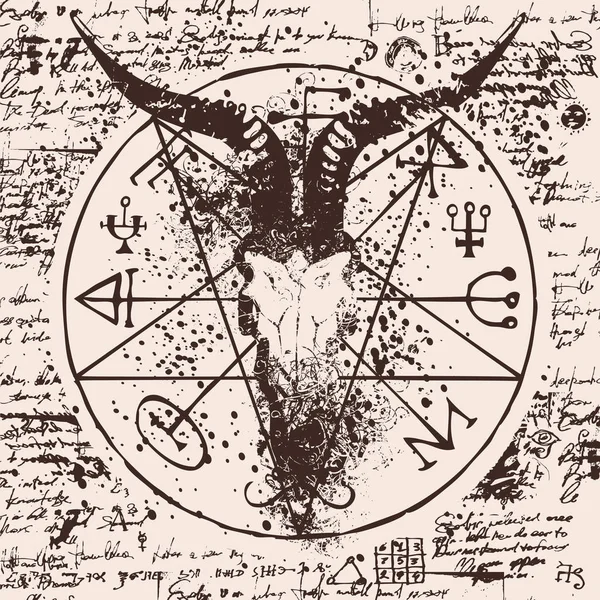 boynuzlu keçi ve pentagram başı