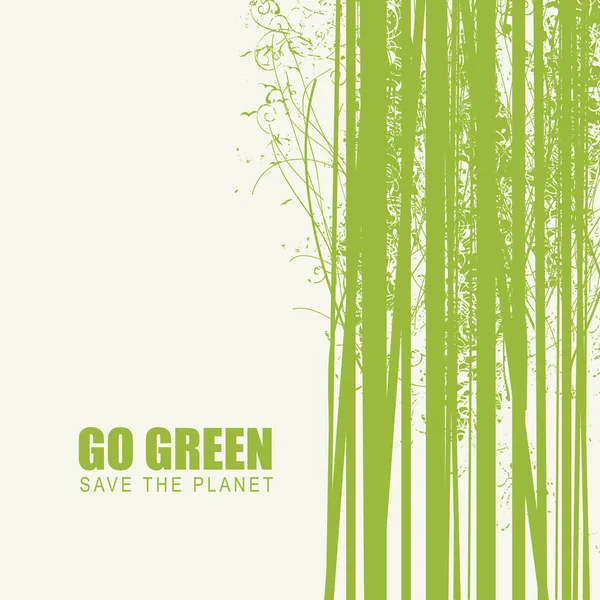 stock vector Go green eco poster concept. Save the planet