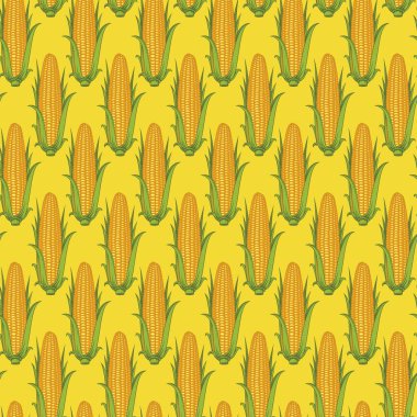 gerçekçi sarı Mısır koçanı ile Dikişsiz desen