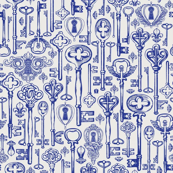 Motif Décoratif Sans Couture Avec Touches Vintage Dessinées Main Trous — Image vectorielle