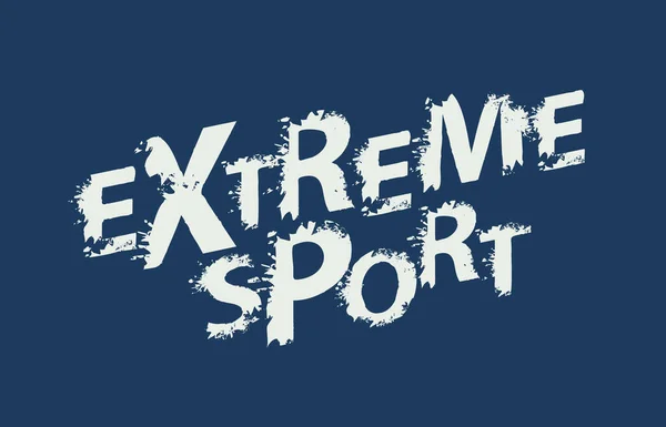 Lettrage Sport Extrême Avec Des Lettres Grunge Sur Fond Bleu — Image vectorielle