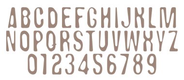 Basit yazı tipi sabun köpüğü teması. Çocuk kitapları, edebiyat, peri masalı, çizgi film, krediler. Latin alfabesinin harfleri ve numaraları.. 