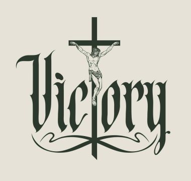 Gotik bir haçla yazılmış 