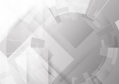 Gri soyut ve teknik geometrik kurumsal tasarım arka plan eps 10. vektör çizim beyaz