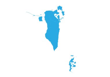 Bahreyn Haritası. Yüksek detaylı vektör harita - Bahreyn .