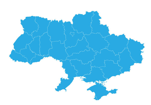 Map of ukraine. High detailed vector map - ukraine.