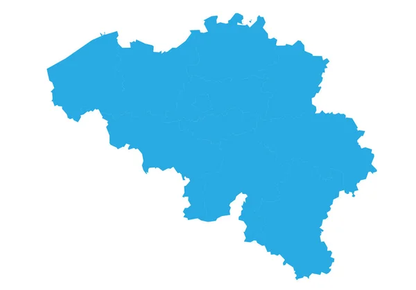 Belçika Haritası Yüksek Detaylı Vektör Harita Belçika — Stok Vektör