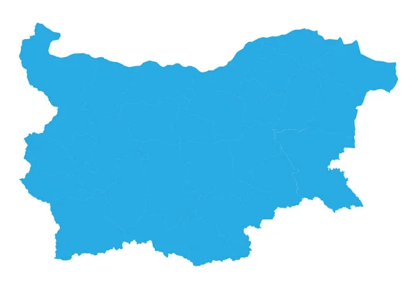 ブルガリアの地図 高詳細なベクトル地図 ブルガリア — ストックベクタ