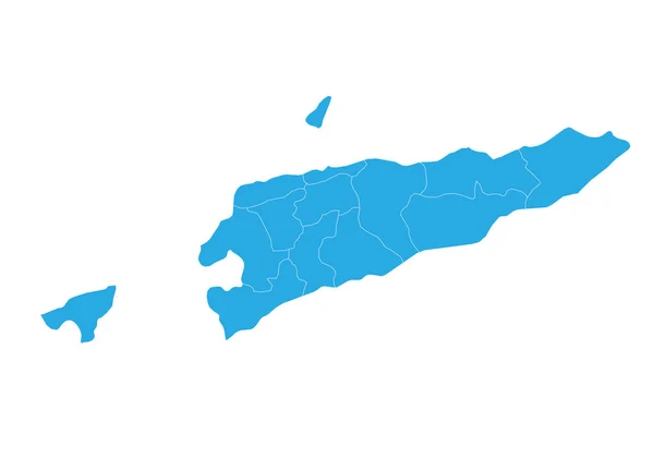 Mapa Timor Oriental Alto Mapa Vectorial Detallado Timor Oriental — Vector de stock