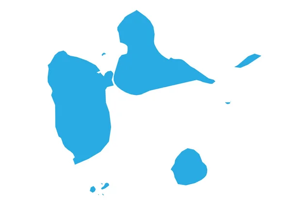 Guadeloupe Haritası Yüksek Detaylı Vektör Harita Guadeloupe — Stok Vektör