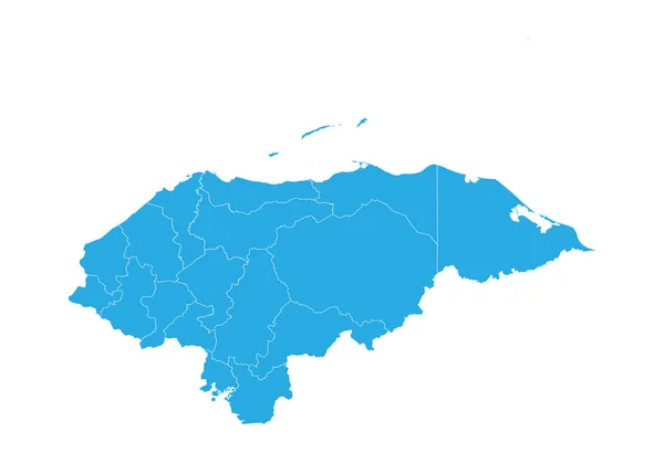 ホンジュラスの地図 高詳細なベクトル地図 ホンジュラス — ストックベクタ