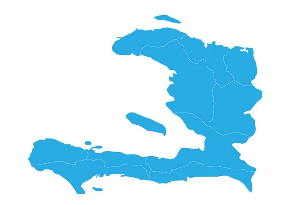 Map Haiti High Detailed Vector Map Haiti — Stock Vector