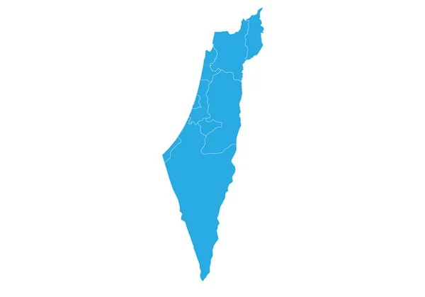 Mapa Israel Mapa Vectorial Detallado Alto Israel — Archivo Imágenes Vectoriales