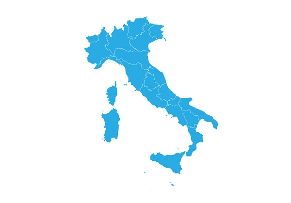 Χάρτης Της Ιταλίας Χάρτης Υψηλής Λεπτομερείς Διάνυσμα Ιταλία — Διανυσματικό Αρχείο