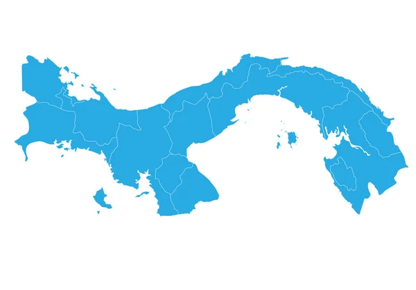 Mappa Panama Alta Mappa Vettoriale Dettagliata Panama — Vettoriale Stock