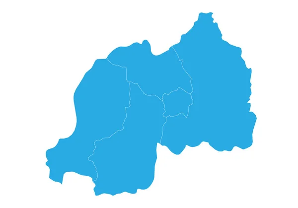 Карта Руанді Висока Докладну Вектор Карту Руанда — стоковий вектор
