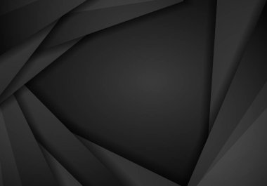 siyah arka plan örtüşme boyut gri vektör çizim mesaj panosu metin ve ileti tasarım modern web sitesi. Metalik modern siyah çerçeve tasarım yenilik konsepti düzen arka plan.