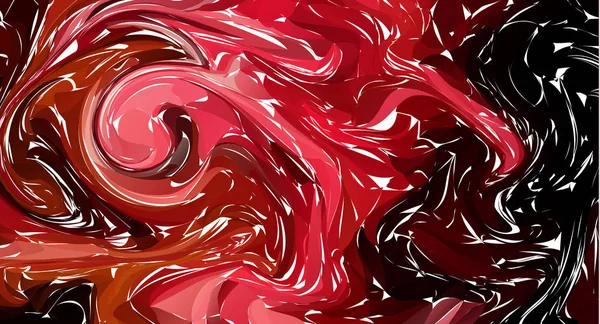 流体のカラフルな図形の背景 暗い赤のトレンディなグラデーション 流体図形構成 背景のフライヤーのデザインを現代の液体渦巻き模様の大理石を抽象化します ベクトル Eps10 — ストックベクタ