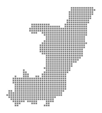 Piksel Kongo haritası. Vektör noktalı beyaz arka plan üzerinde izole Kongo haritası. Soyut bilgisayar grafik Kongo haritası. vektör çizim.