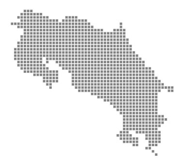 Kosta Rika Haritası piksel. Vektör Kosta Rika beyaz arka plan üzerinde izole noktalı haritası. Soyut bilgisayar grafik Kosta Rika Haritası. vektör çizim.