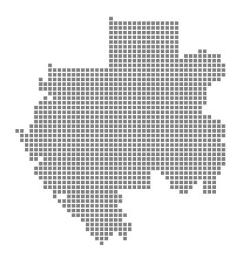 Piksel Gabon haritası. Vektör noktalı beyaz arka plan üzerinde izole Gabon haritası. Soyut bilgisayar grafik Gabon haritası. vektör çizim.