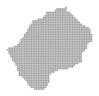 Piksel Lesoto haritası. Vektör noktalı beyaz arka plan üzerinde izole Lesoto haritası. Soyut bilgisayar grafik Lesoto haritası. vektör çizim.