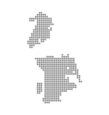 Piksel Makao Haritası. Vektör noktalı beyaz arka plan üzerinde izole Makao Haritası. Soyut bilgisayar grafik Makao Haritası. vektör çizim.