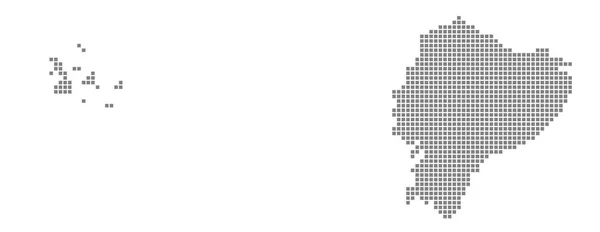 厄瓜多尔的像素地图 厄瓜多尔的矢量点图在白色背景下被隔离 厄瓜多尔地图的抽象计算机图形 矢量插图 — 图库矢量图片