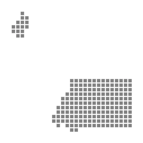 Pixel Mapa Guinea Ecuatorial Mapa Punteado Vectorial Guinea Ecuatorial Aislado — Archivo Imágenes Vectoriales